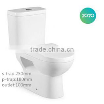 cheap chao zhou Washdown Two Piece big outlet S-trap P-trap bathroom toilet 009