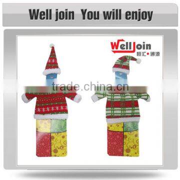Good quality sell well christmas decoration single bottle holder