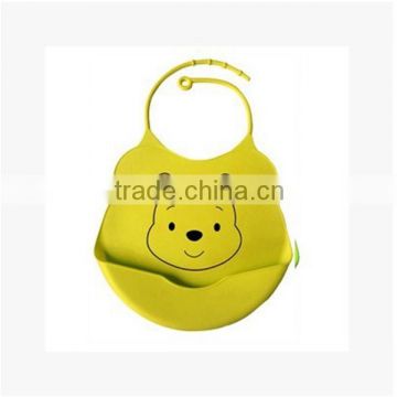 food grade cute baby pouch,promotional gift silicone baby bibs,waterproof kids bib