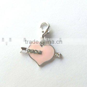 enamel heart charm