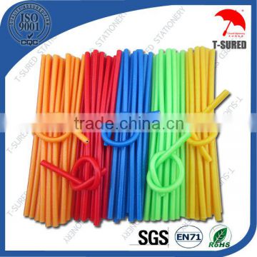 20cm Promotional PVC Plastic Soft Flexible Pencil With Glitter In Bulk
