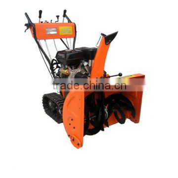 High grade manual start+ electric start snow sweeper with track