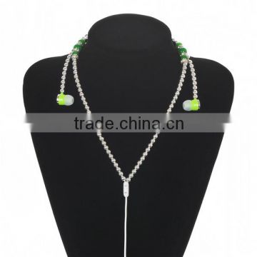 2015 crystal necklace jewelry/earbud printing/import and export