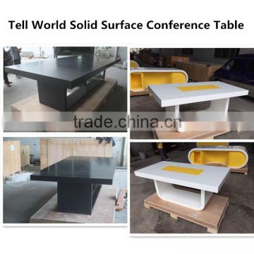 Tell World corian solid surface conference table photos