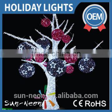 outdoor large Christmas led ball lighted decoration ornament Christmas ball motif tree / artificial wedding tree