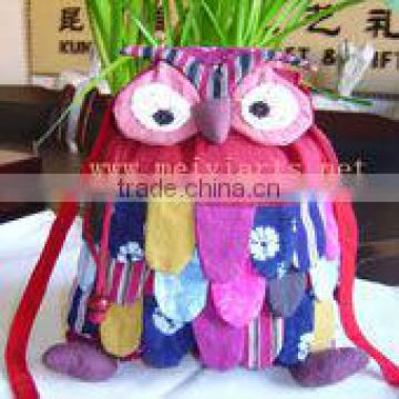 2013 new design cotton cute owl backpacks(MEIIYI L0833)