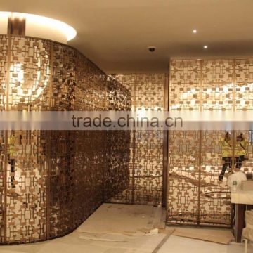 304 stainless steel decoration screens and room divider for hotels