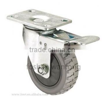 Ball Bearing Medium Duty Rotate Grey PU Caster Wheel