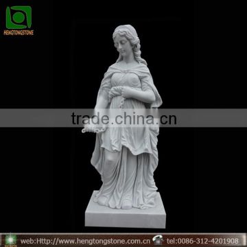 Hand Carved Garden Marble Female Statue