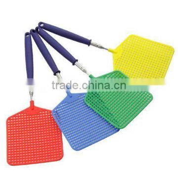 Factory supply durable colorful plastic Fly swatter, extendable stainless steel Fly swatter
