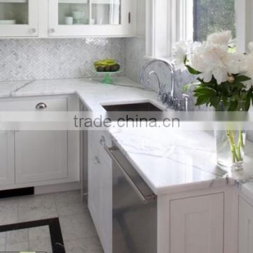 High Quality Honed White Marble Countertops & Kitchen Countertops On Sale With Low Price