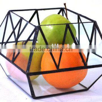 Handmade Quartz Glass Fruit Holder Terrarium
