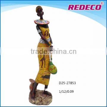 Resin decorative african woman statue