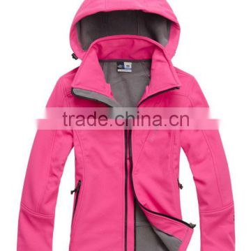 Womens 3000MM/3000MM waterproof softshell jacket with reflective printed logo
