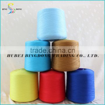 30/3 already dyed polyester spun yarn with many colors