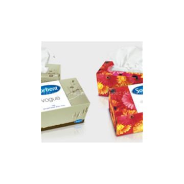Square Packaging For Tissue With Gloss Artpaper Matte Varnish 4 Colors