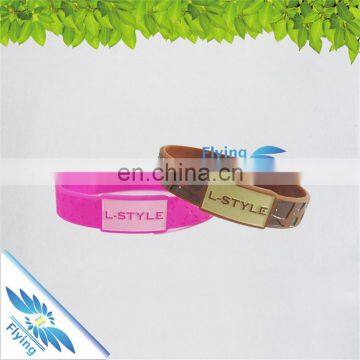 Adult Bracelt Silicone Type Custom Brander Rubber Wristbands for Sale