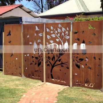 2018 new design outdoor metal wall tree art privacy screen