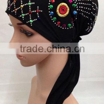 A019 Newest 2015 elegant islamic turban muslim caps