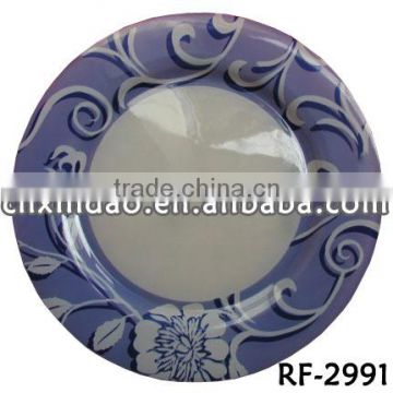 Hot Sale Personalized Promotion Glass Dinner Plate with Custom Print for Daily Use