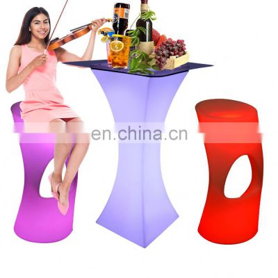 tables and chairs used for bar /RGB rechargeable led chair stool/led sofa bar club garden furniture