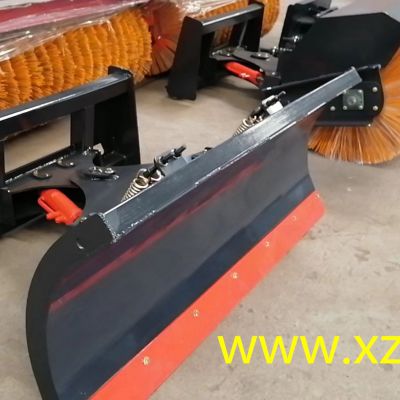 China skid steer snow blade manufacture,snow pusher attachments for skid loader