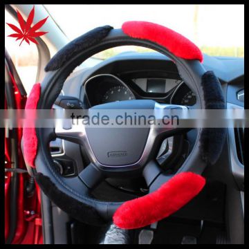 designer sheepskin alcantara steering wheel cover