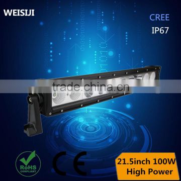 Shenzhen supplier high power 21.5 inch 100w one row auto led light bar