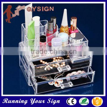 Custom transparent acrylic make up organizer 5 drawer