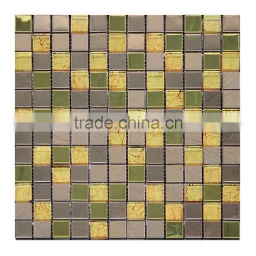 Mixed color family metal material stainless steel tiles mosaic