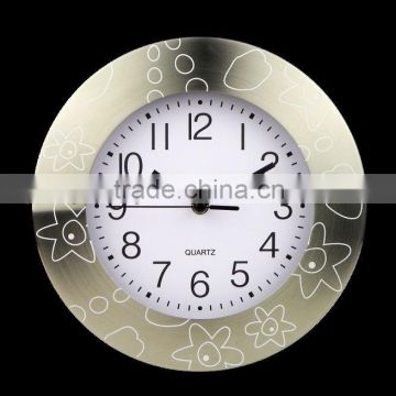 High upscale aluminum metal wall clock ,large round metal wall clock