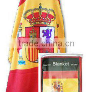 world cup promotion gift spain flag pattern blanket