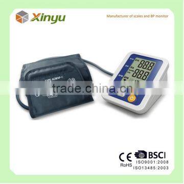 2014 HOT sale Blood pressure monitor arm type with big LCD display with WHO function