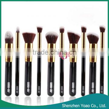 2015 10Pcs Plastic Handle Professional Luxury Cosmetic Brushes / Brushes for Makeup