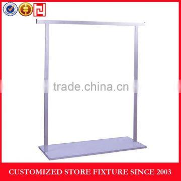High quality chromed clothing display rack for shops