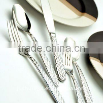 Embossed stainless steel qualitier tableware
