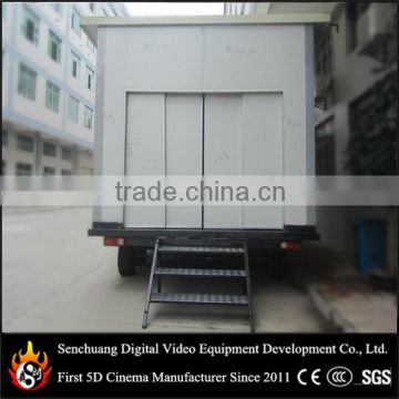 Interesting dynamic system truck mobile 9D cinema with beautiful cabin