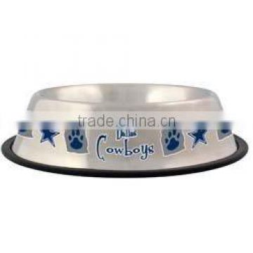 Printed Anti Skid Dog Bowl With Stainless Steel