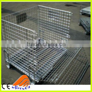 folding stacking cage,folding metal wire cage,folding metal container