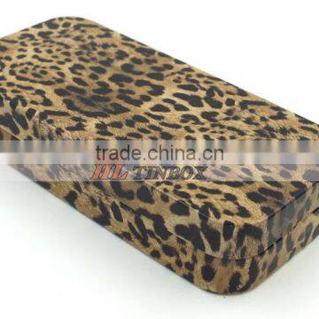 Leopard Print Rectangular Gift Tin Boxes