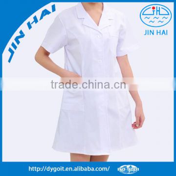 Wholeasle soft white nurse uniform dress