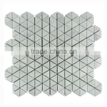2016 New design white carrara waterjet mosaic designs for floor