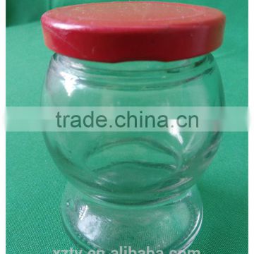 170ml glass jar with red tin cap for spicy beef paste