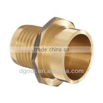 china manufacturing brass threaded connector, brass hose connector