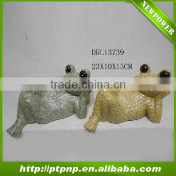 Wholesale cute frog design ceramic decroation for home and garden