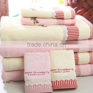 embroider towel,good quality face towel,velour towel