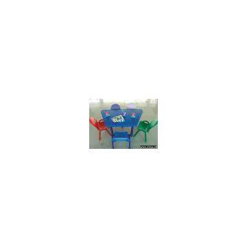 plastic table and chair