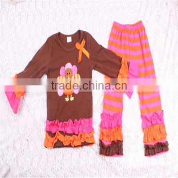 Persnickety Western Girls Thanksgiving Turkey Outfit Fancy Ruffle Casual Baby Wholesale Clothing Market
