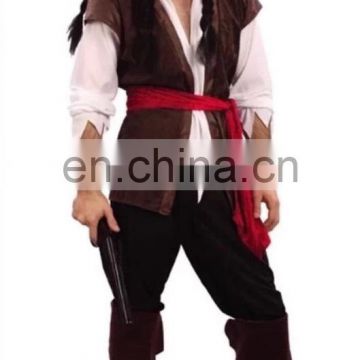 hot sales Caribbean Pirate Men's Fancy Dress costume halloween Costume for adults AGM2029