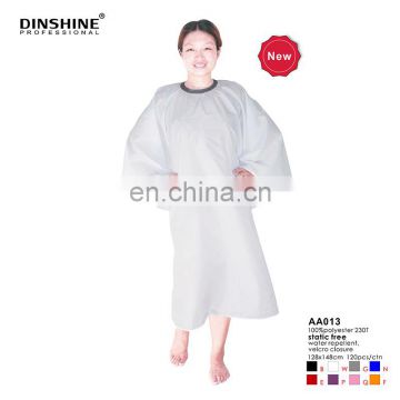 New product hair salon polyester cape barber gown with snap closure